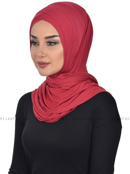 Sofia - Hijab De Algodón Práctico Burdeos