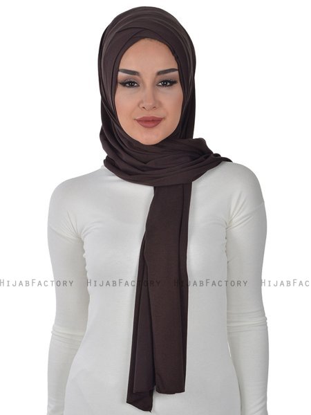 Sofia - Hijab De Algodón Práctico Marrón