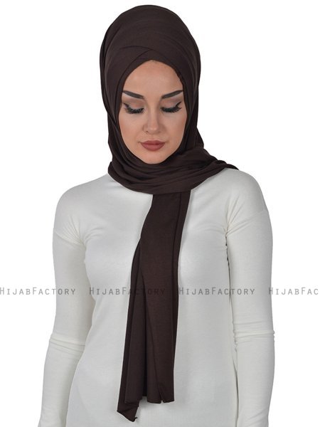 Sofia - Hijab De Algodón Práctico Marrón