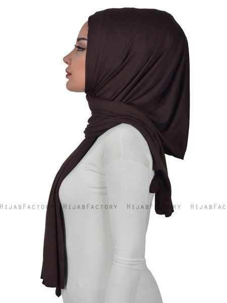 Sofia - Hijab De Algodón Práctico Marrón