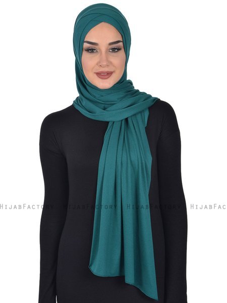 Sofia - Hijab De Algodón Práctico Verde Oscuro