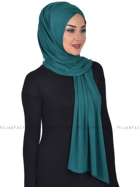 Sofia - Hijab De Algodón Práctico Verde Oscuro