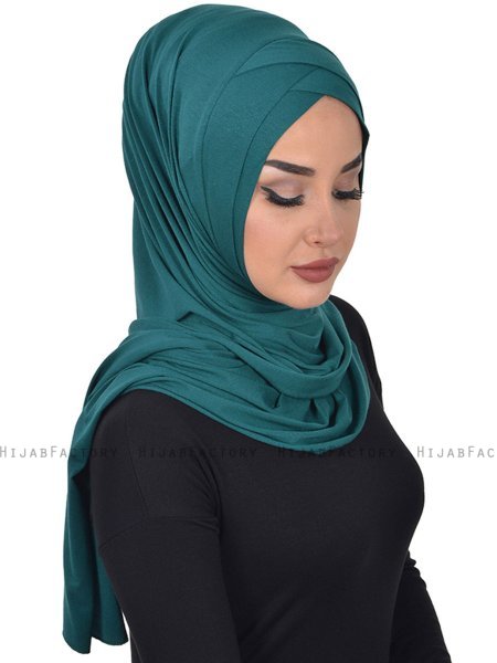 Sofia - Hijab De Algodón Práctico Verde Oscuro