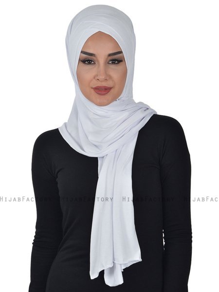 Sofia - Hijab De Algodón Práctico Blanco