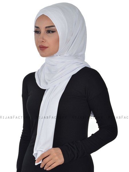 Sofia - Hijab De Algodón Práctico Blanco