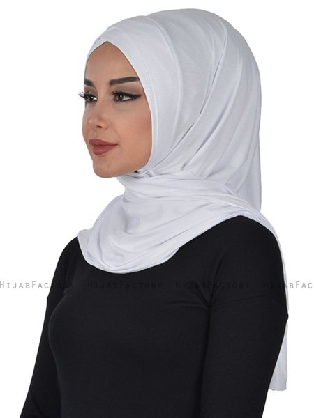 Sofia - Hijab De Algodón Práctico Blanco
