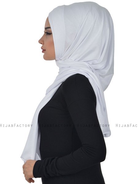Sofia - Hijab De Algodón Práctico Blanco