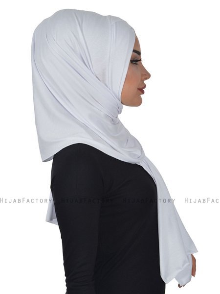 Sofia - Hijab De Algodón Práctico Blanco