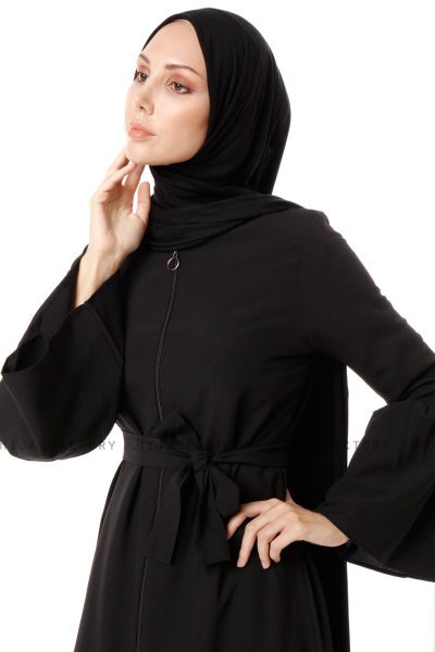 Soraya - Abaya Negro - Miss Cazibe