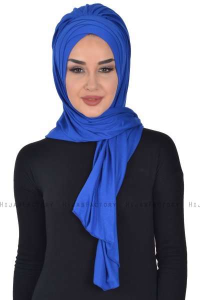 Tamara - Hijab De Algodón Práctico Azul