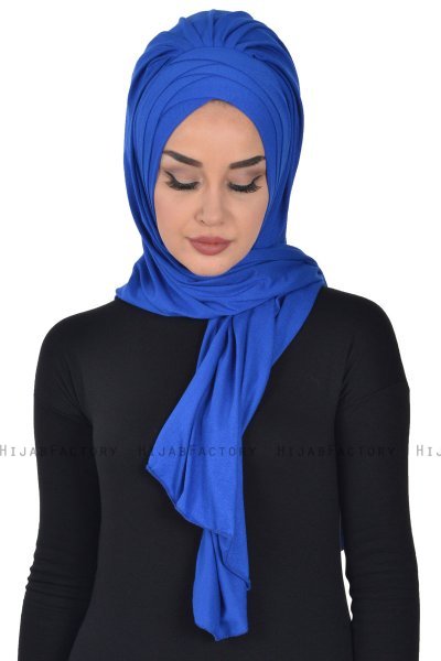Tamara - Hijab De Algodón Práctico Azul