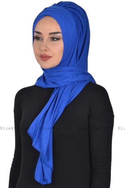 Tamara - Hijab De Algodón Práctico Azul