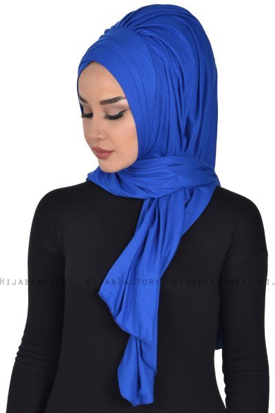 Tamara - Hijab De Algodón Práctico Azul