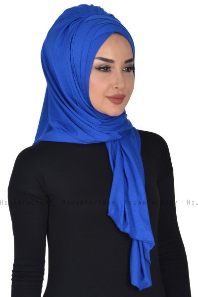 Tamara - Hijab De Algodón Práctico Azul