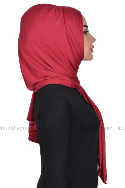 Tamara - Hijab De Algodón Práctico Burdeos