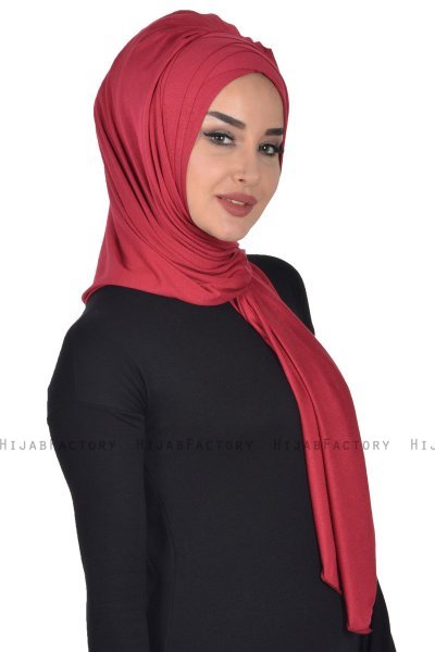 Tamara - Hijab De Algodón Práctico Burdeos
