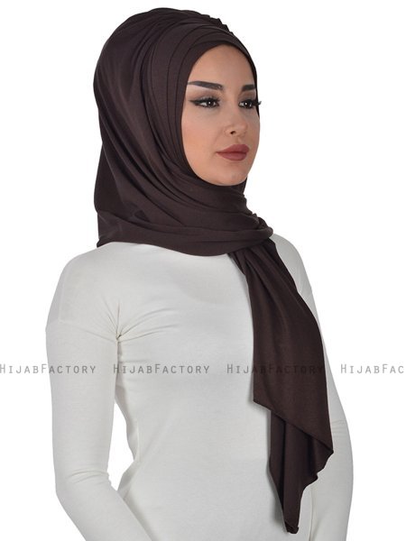 Tamara - Hijab De Algodón Práctico Marrón