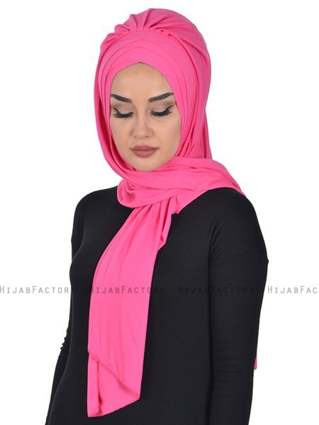 Tamara - Hijab De Algodón Práctico Fucsia