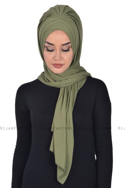 Tamara - Hijab De Algodón Práctico Caqui