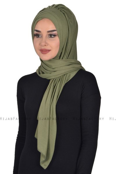Tamara - Hijab De Algodón Práctico Caqui