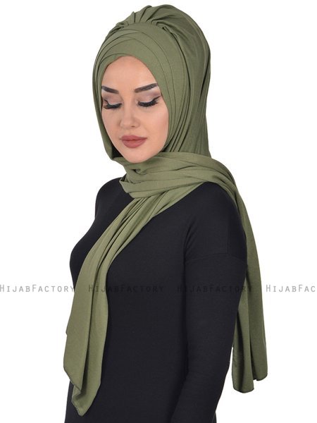Tamara - Hijab De Algodón Práctico Caqui