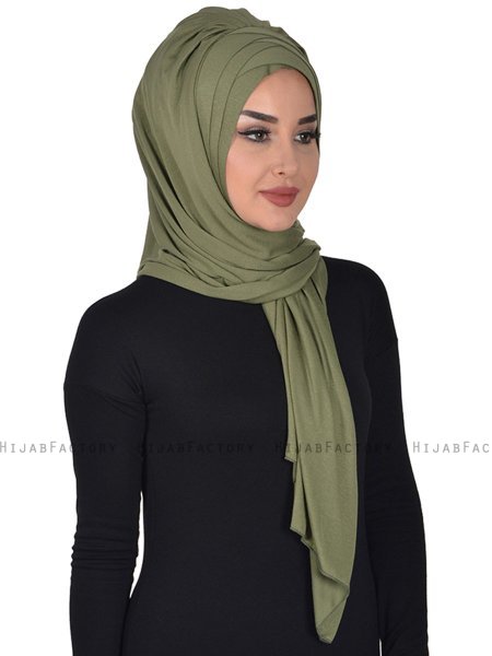 Tamara - Hijab De Algodón Práctico Caqui