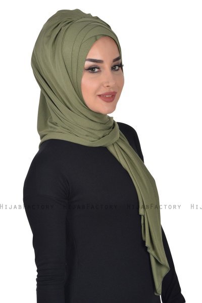 Tamara - Hijab De Algodón Práctico Caqui