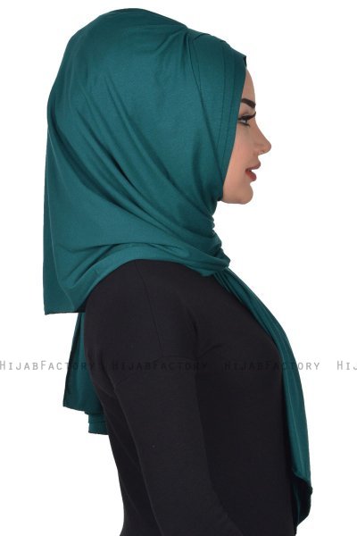 Tamara - Hijab De Algodón Práctico Verde Oscuro