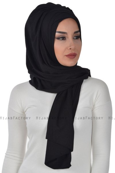 Tamara - Hijab De Algodón Práctico Negro