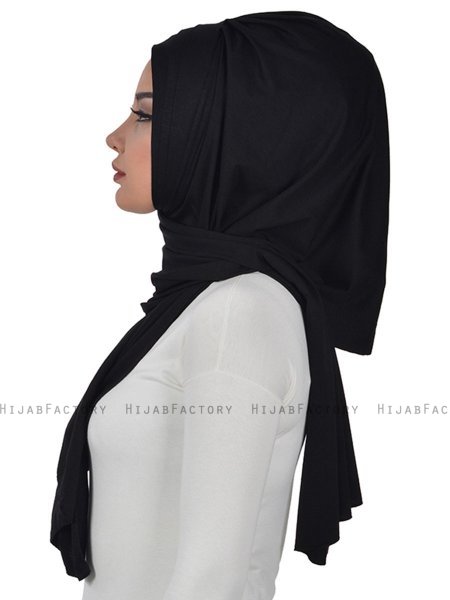 Tamara - Hijab De Algodón Práctico Negro