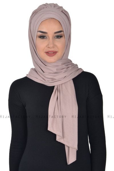 Tamara - Hijab De Algodón Práctico Taupe