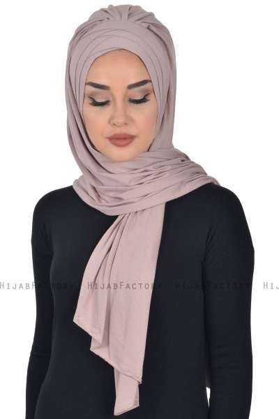 Tamara - Hijab De Algodón Práctico Taupe
