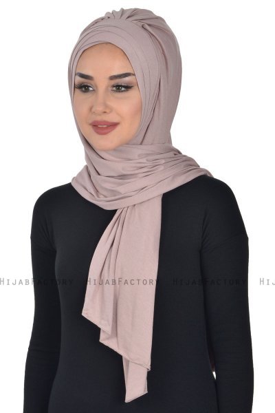 Tamara - Hijab De Algodón Práctico Taupe