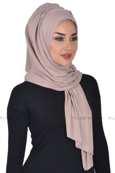 Tamara - Hijab De Algodón Práctico Taupe