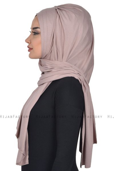 Tamara - Hijab De Algodón Práctico Taupe