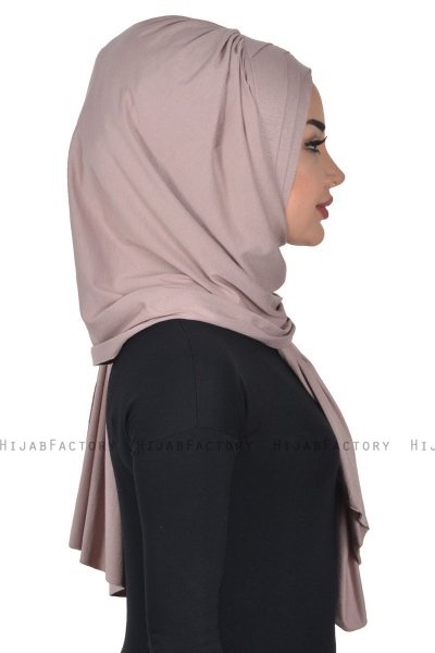Tamara - Hijab De Algodón Práctico Taupe