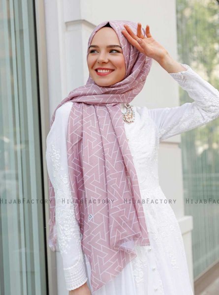 Tharaa - Hijab Estampado Rosado - Sal Evi