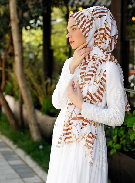Ulima - Hijab Estampado Marrón - Sal Evi