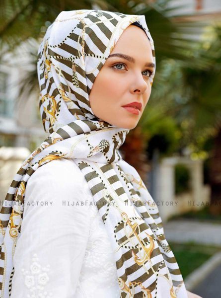 Ulima - Hijab Estampado Caqui - Sal Evi