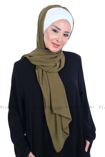 Vera - Hijab Práctico Crema & Caqui