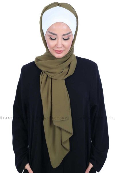 Vera - Hijab Práctico Crema & Caqui