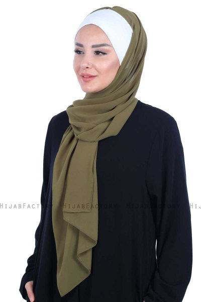 Vera - Hijab Práctico Crema & Caqui