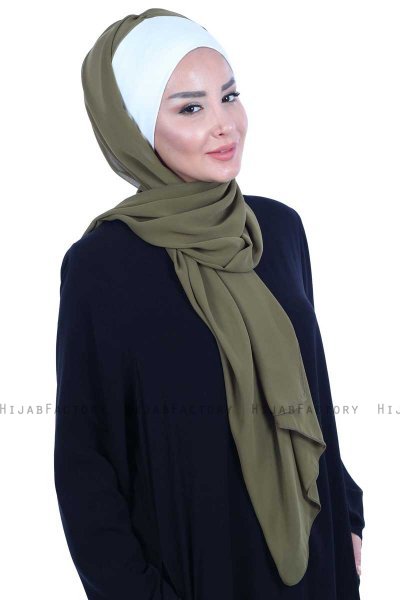 Vera - Hijab Práctico Crema & Caqui