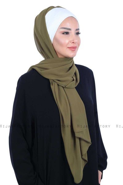 Vera - Hijab Práctico Crema & Caqui