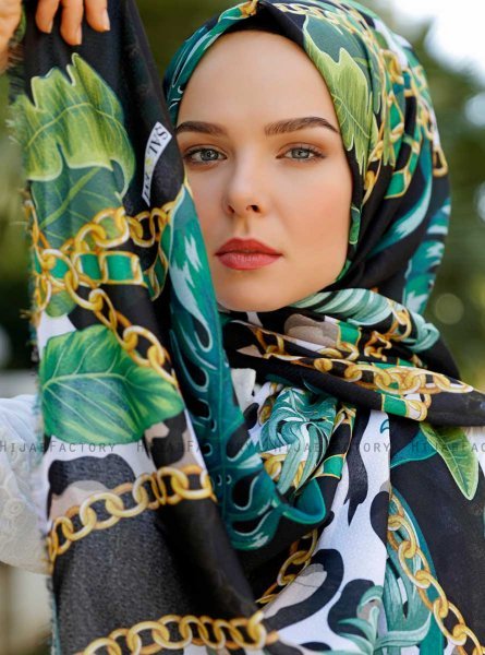 Yamileth - Hijab Estampado Verde - Sal Evi