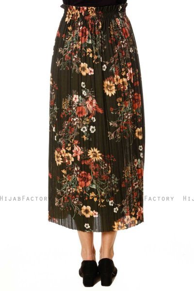 Yamina - Falda Floral Caqui - Burun