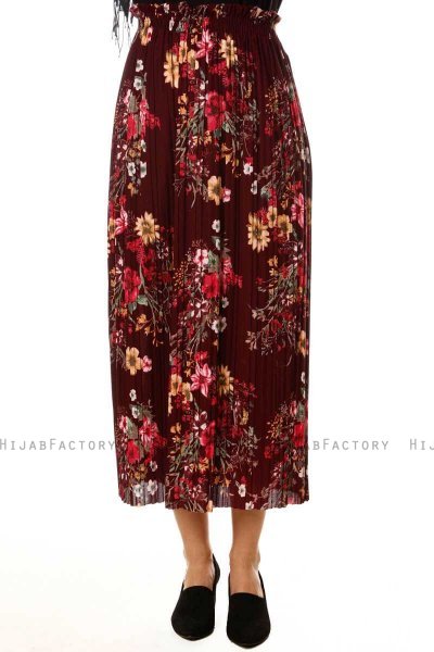 Yamina - Falda Floral Púrpura - Burun