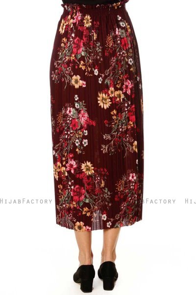 Yamina - Falda Floral Púrpura - Burun