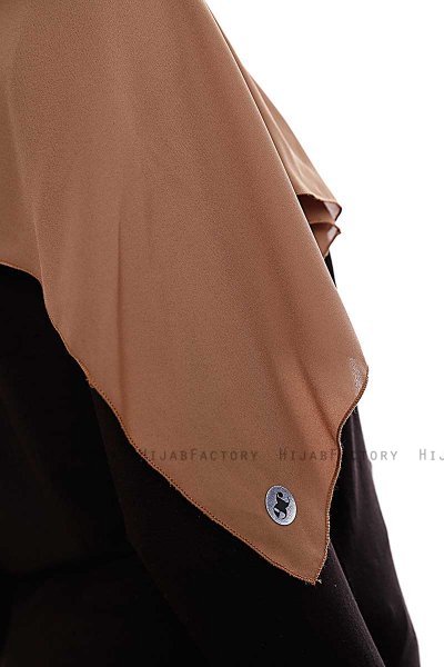 Yara - Hijab Crepe One-Piece Práctico Marrón