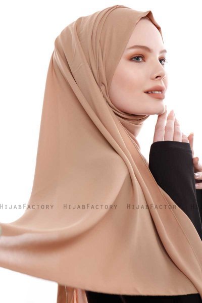 Yara - Hijab Crepe One-Piece Práctico Camel